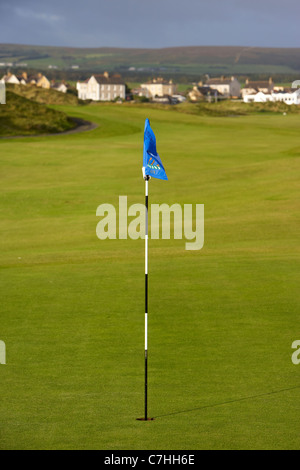 Green et fairway à castlerock golf links irlandais comté de Derry Londonderry en Irlande du Nord Banque D'Images