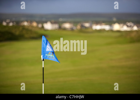 Green et fairway à castlerock golf links irlandais comté de Derry Londonderry en Irlande du Nord Banque D'Images