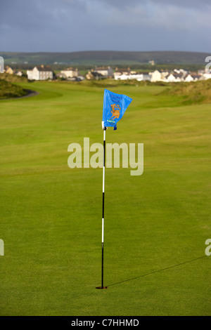 Green et fairway au club de golf Royal Portrush golf links irlandais comté de Derry Londonderry en Irlande du Nord Banque D'Images