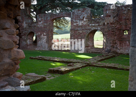 L'intérieur Acton Burnell Château, Acton Burnell, Shorpshire Banque D'Images