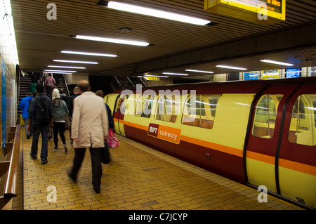 Strathclyde Partenariat pour le système de métro SPT Transport à Glasgow en Écosse Banque D'Images