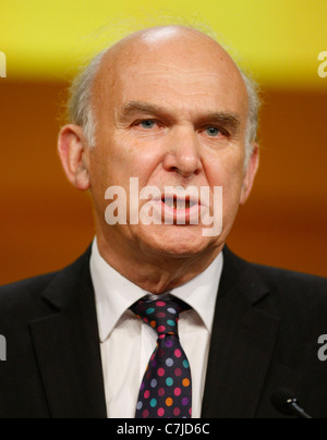 VINCE CABLE MP SECRÉTAIRE 19 Septembre 2011 L'ICC BIRMINGHAM ENGLAND Banque D'Images