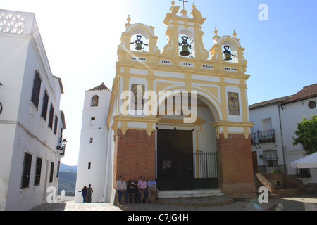 L'Espagne, l'église San Juan de Letran,Zahara de la Sierra, Province de Cadix, Andalousie Banque D'Images