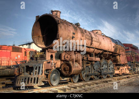 Dans les locomotives de fret Ancien Nouvel Espoir, triage de Pennsylvanie Banque D'Images