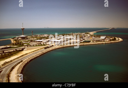 King Fahad Causeway reliant Bahreïn avec l'Arabie Saoudite Banque D'Images