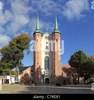 Cathédrale d'Oliwa au soleil. Gdansk, Pologne. Banque D'Images