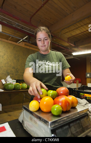 Les petits agriculteurs à vendre leurs produits à des acheteurs institutionnels Farmlink Banque D'Images