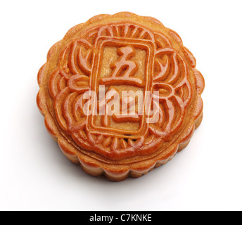 Le gâteau de lune mangé chinois ronde pour célébrer la Journée d'automne. Banque D'Images