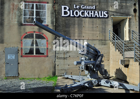 La Seconde Guerre mondiale Deux bunker Le Grand Blockhaus à Batz-sur-Mer, Loire-Atlantique, Pays de la Loire, France Banque D'Images