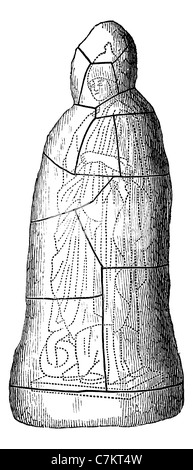 Statue de moule isolé sur blanc, vintage engraved illustration. Encyclopédie Trousset (1886 - 1891). Banque D'Images