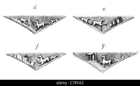 Les sculptures de la jante du sarcophage de Junius Bassus, à partir du quatrième siècle trouvés dans les cryptes du Vatican. Banque D'Images