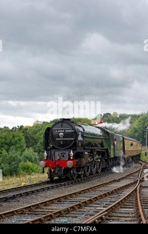 Un poivre1 pacific aucune tornade approche 60163 locomotive à vapeur highley station Shropshire, sur la Severn Valley Railway Banque D'Images