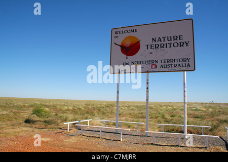 Territoire du Nord signe bienvenue dans l'Outback, l'Australie Banque D'Images