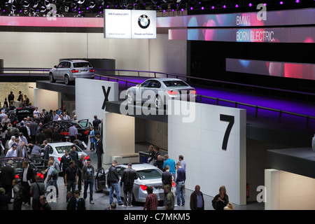 Stand BMW lors de la 64ème IAA (Internationale Automobil Ausstellung) Le 24 septembre 2011 à Francfort Banque D'Images