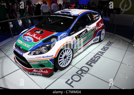 Ford Fiesta RS WRC Rally voiture au 64ème IAA (Internationale Automobil Ausstellung) Banque D'Images