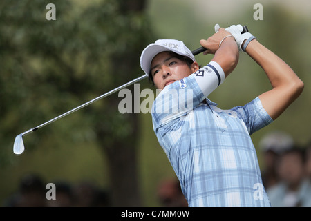 Ryo Ishikawa (JPN) effectue au cours de la Japan Golf Tour 2011 Panasonic ouvert. Banque D'Images