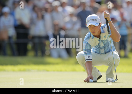 Ryo Ishikawa (JPN) effectue au cours de la Japan Golf Tour 2011 Panasonic ouvert. Banque D'Images