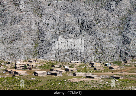 Highland maisons dans l'ICIE Taurus Turquie Akseki Banque D'Images