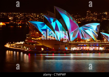 Au cours de l'Opéra de Sydney Sydney, Australie Vivid Festival Banque D'Images