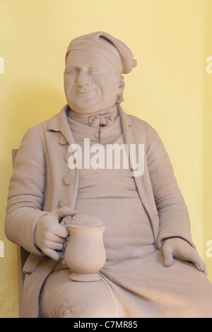 Statue de Suter Johnnie par James Thom dans les jardins Robert Burns Memorial Gardens, Alloway, South Ayrshire, Écosse, Royaume-Uni Banque D'Images