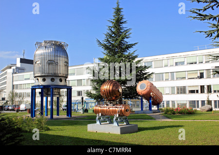 CERN - Organisation européenne pour la recherche nucléaire. Fondée en 1954 sur la frontière franco-suisse près de Genève Suisse Europe. Banque D'Images