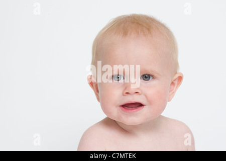 Neuf mois bébé garçon. Photo:Jeff Gilbert Banque D'Images