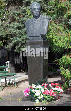 Tombe du Maréchal de l'air soviétique Evgeniy Fedorovich Loginov au cimetière Novodievitchi à Moscou, Russie Banque D'Images