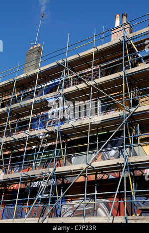 Restauration de fresque dans la rue de Londres,Câble,marquage bataille entre Oswald Mosley's Union britannique des fascistes et des habitants en 1936 Banque D'Images