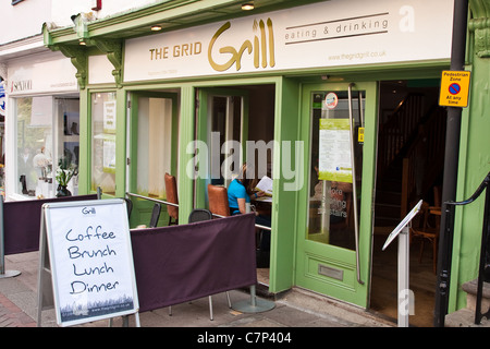 Un petit restaurant indépendant à Bury St Edmunds, Royaume-Uni Banque D'Images