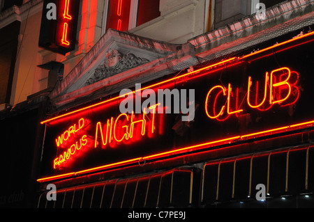 'Neon Night Club',Soho Londres Banque D'Images