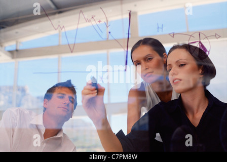 Graphique Libre sur verre Banque D'Images