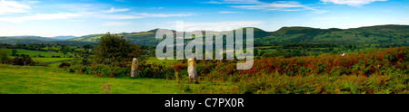 Clwydian Range dans le Nord du Pays de Galles Région d'une beauté naturelle avec Moel Famau le point le plus haut de la gamme, Flintshire Banque D'Images