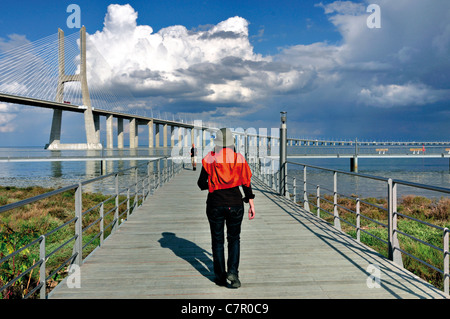 Portugal, Lisbonne : au bord du fleuve, dans le parc de la Nation Banque D'Images