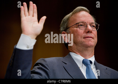 Ancien PDG de Google et actuel Président exécutif Eric Schmidt. Banque D'Images