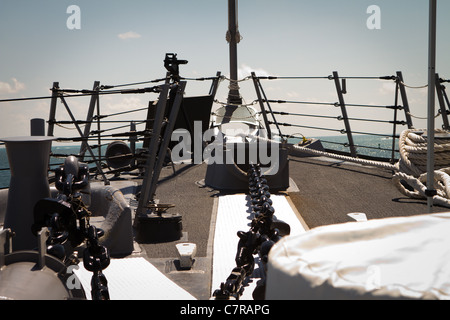 Chaîne d'Ancre, bateau armé, les forces navales,cannon,bow,garde-corps Banque D'Images