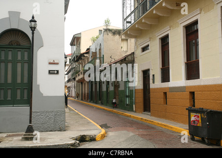 La vieille ville de Panama City. Avenida A. Banque D'Images