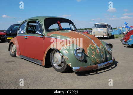 Un 'rat look VW Coccinelle. Santa Pod, Northamptonshire, en Angleterre. Banque D'Images