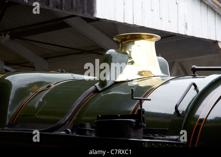 Le chemin de fer à vapeur de Paignton Dartmouth à Kingswear (Dartmouth) - un chemin de fer touristique dans la région de Devon, Angleterre. Banque D'Images