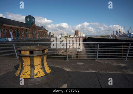 Thompsons graving dock et station de pompage, Belfast, Irlande du Nord, Royaume-Uni. Banque D'Images