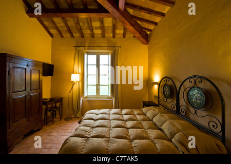 L'Italie, l'Ombrie, Montecchio, maison, chambre à coucher Banque D'Images