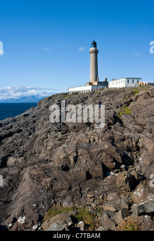 Vue sur le phare au point d'accueil sur l'urbanisme et de développement de la péninsule sur la côte ouest d'Écosse Banque D'Images