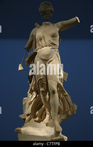 L'art grec Statue de victoire (Nike). 5ème siècle avant J.-C. marbre de Paros. Par Paeonius de Mende. Banque D'Images