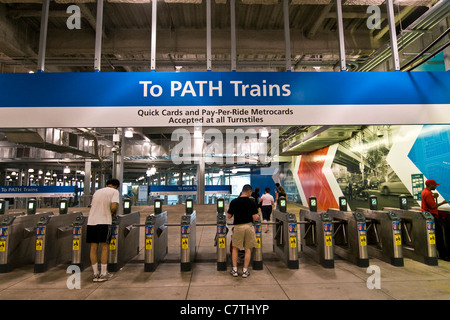 USA, New York, Ground Zero (world trade center) de la station de métro Banque D'Images