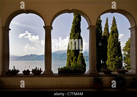 L'Italie, la Lombardie, le lac de Côme, Ravello, Villa Monastero, jardin Banque D'Images