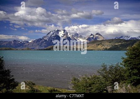 L'Argentine, la Patagonie, le Parc National Los Glaciares, El Chalten, la montagne Fitz Roy, 3405m, Banque D'Images