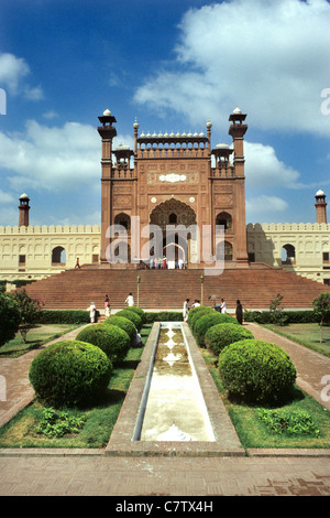 Le Pakistan, Lahore, Pakistan, la grande mosquée Banque D'Images