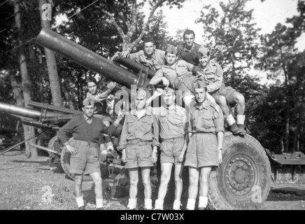 L'Italie, années 50. Groupe de soldats Banque D'Images