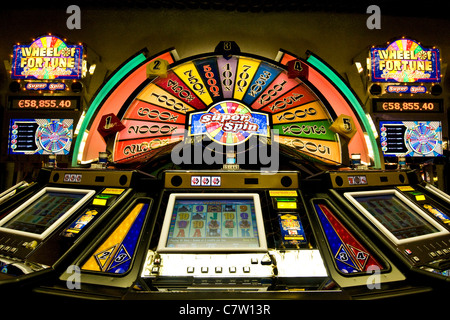 L'Italie, Val D'Aoste, Saint Vincent, slot machine Banque D'Images