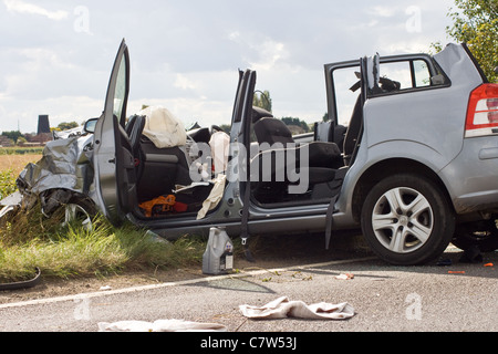 RTC,route,,Trafic,Collision épave,Airbag,graphique, Banque D'Images