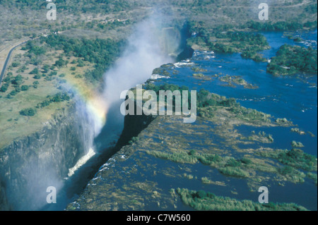 Le Zimbabwe, les chutes Victoria sur le fleuve Zambèze Banque D'Images